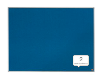 Nobo Basic Felt Notice Board Aluminium Trim 1200x900mm Blue